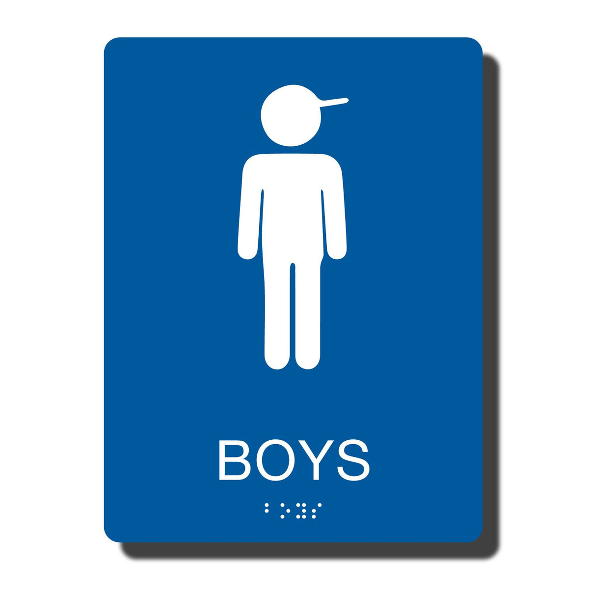 Ada Boy Restroom Sign With Braille - 6