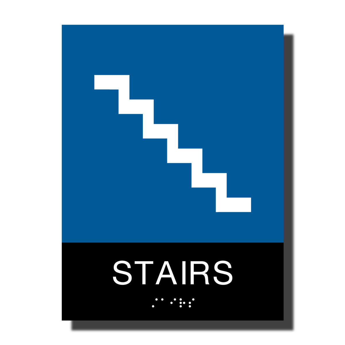 ADA Stairs Sign with Braille - Chroma Collection - Nap ADA Signs ...